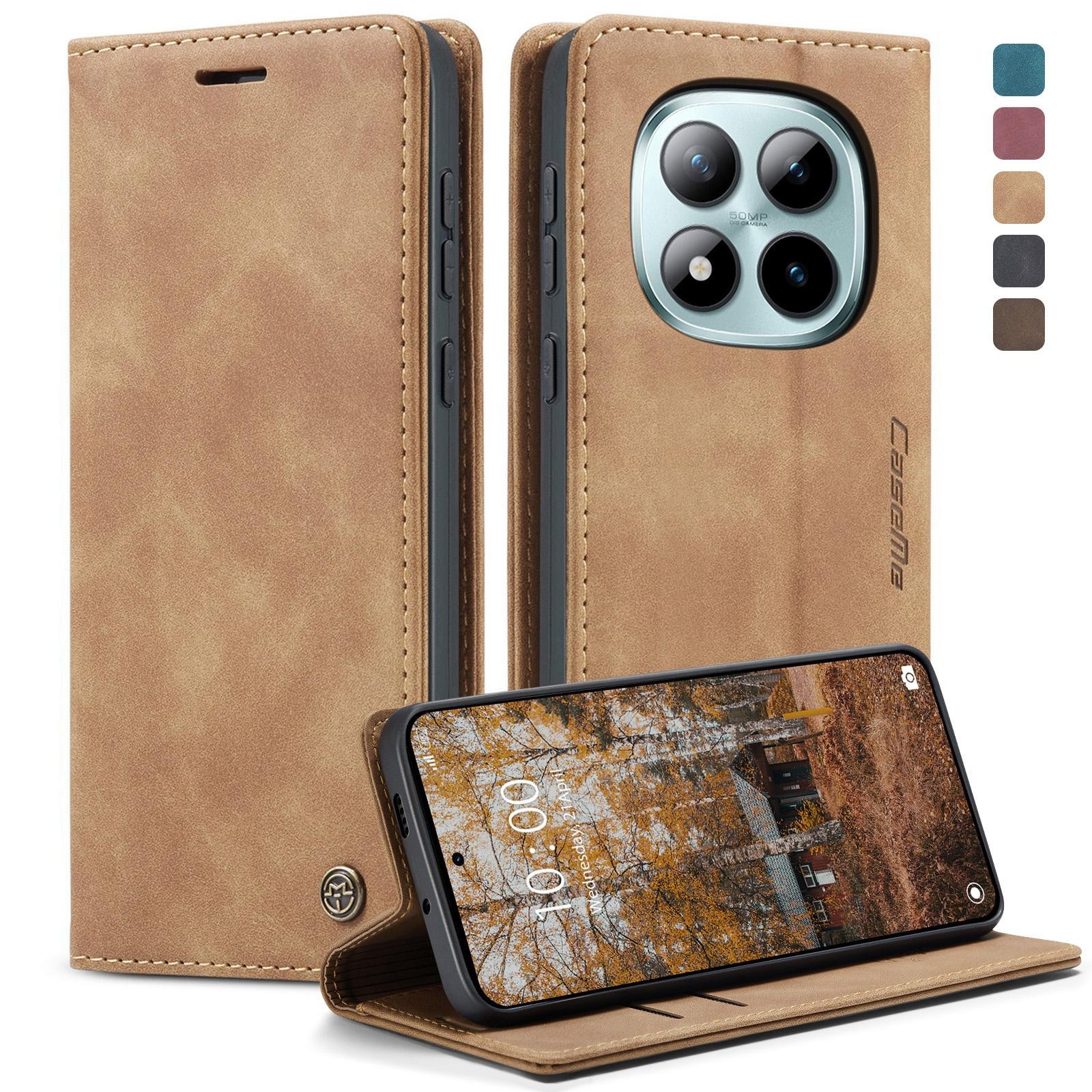 CaseMe 013 Xiaomi Redmi Note 15 Pro+ 5G Retro Leather Θήκη Βιβλίο - Brown