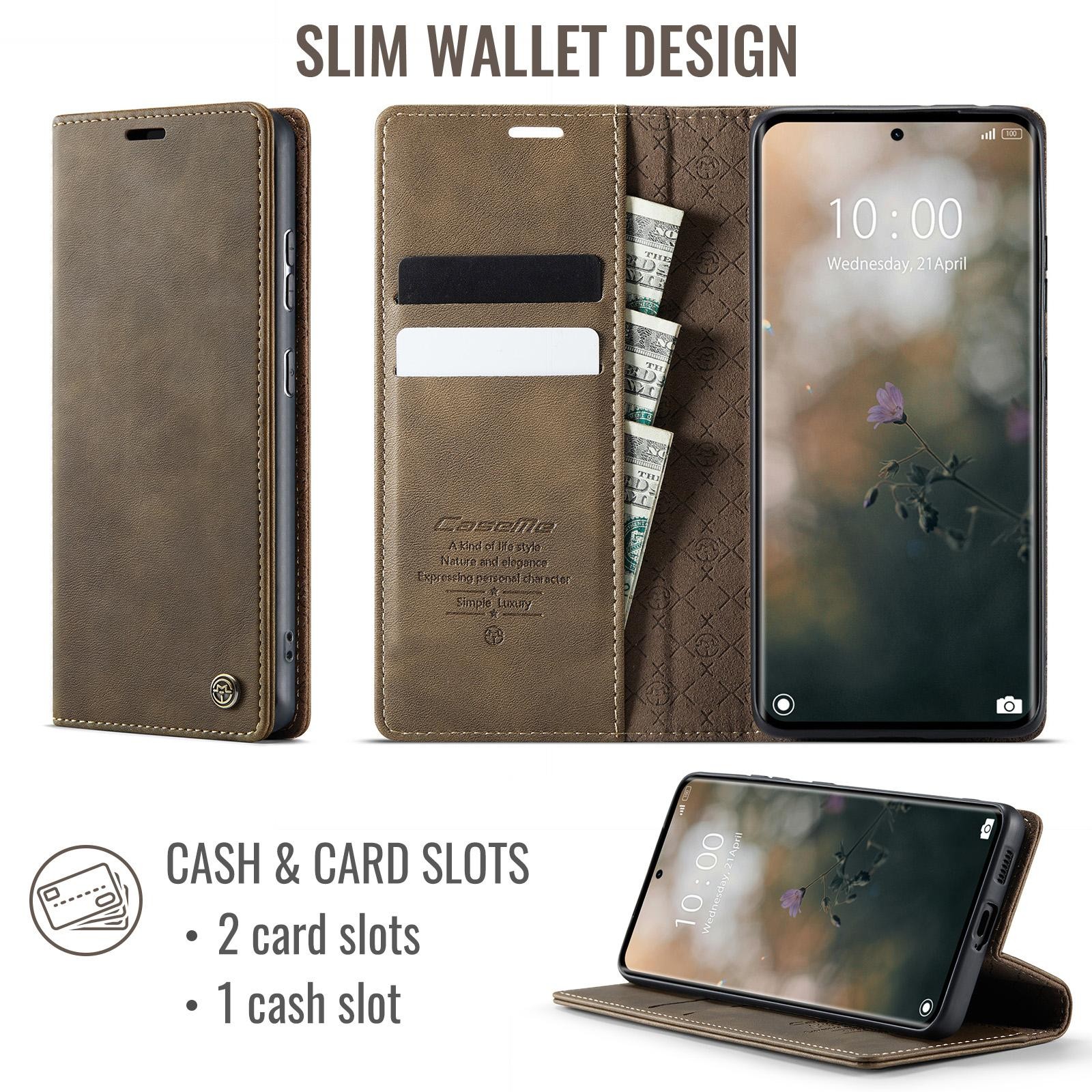 CaseMe 033 Xiaomi Redmi Note 15 4G / 5G/Poco M8 5G RFID Retro Θήκη Βιβλίο Δερμάτινη - Coffee