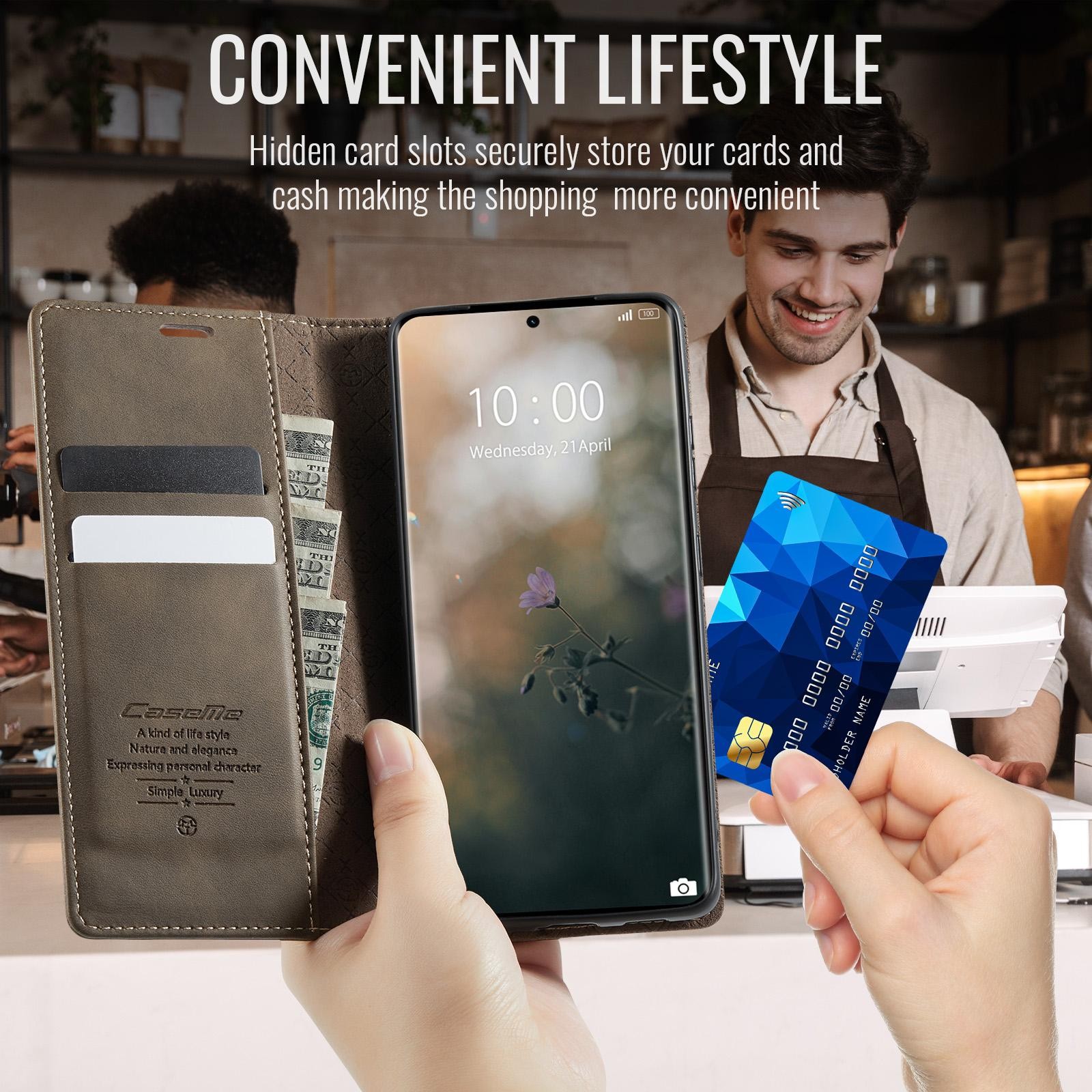 CaseMe 033 Xiaomi Redmi Note 15 4G / 5G/Poco M8 5G RFID Retro Θήκη Βιβλίο Δερμάτινη - Coffee