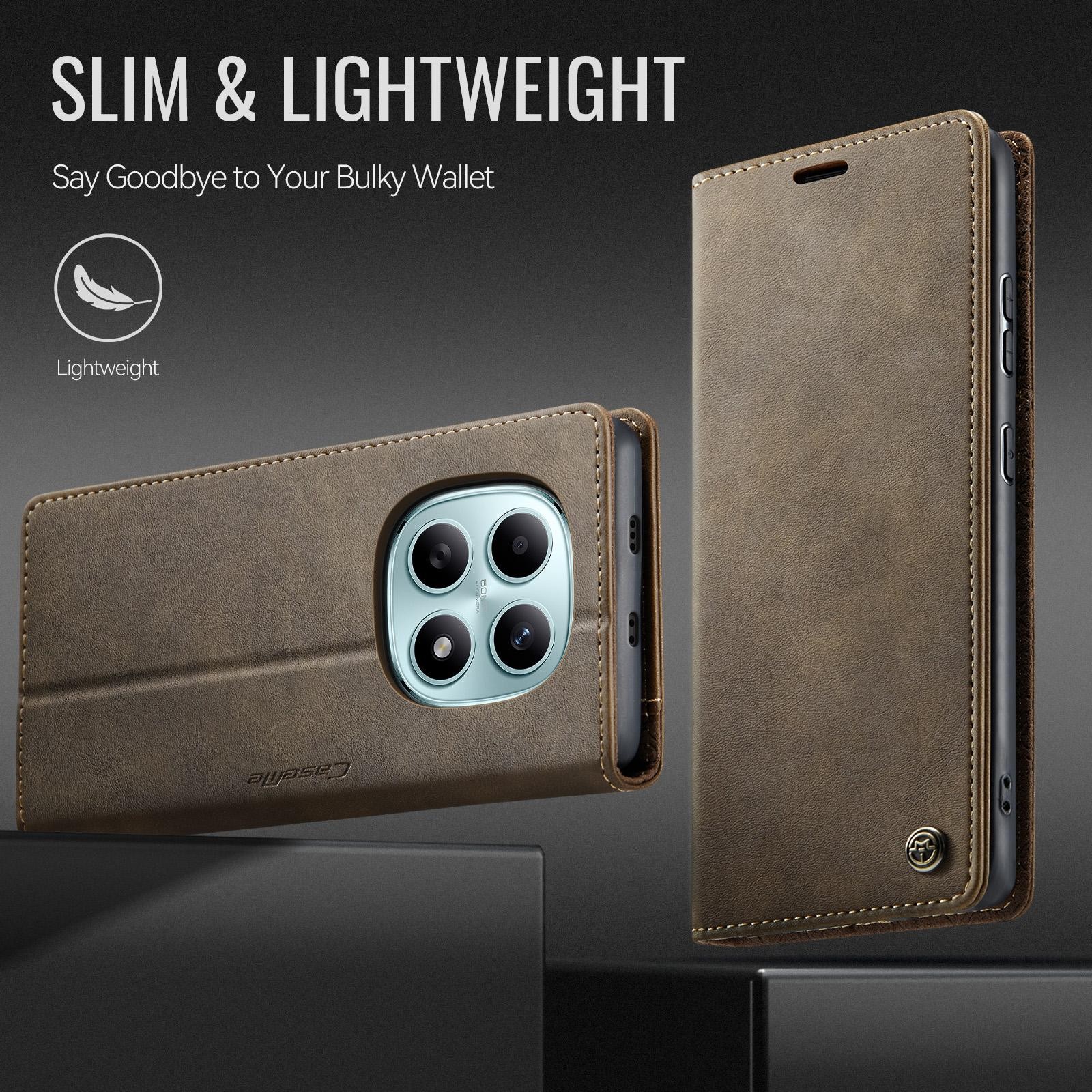 CaseMe 033 Xiaomi Redmi Note 15 4G / 5G/Poco M8 5G RFID Retro Θήκη Βιβλίο Δερμάτινη - Coffee