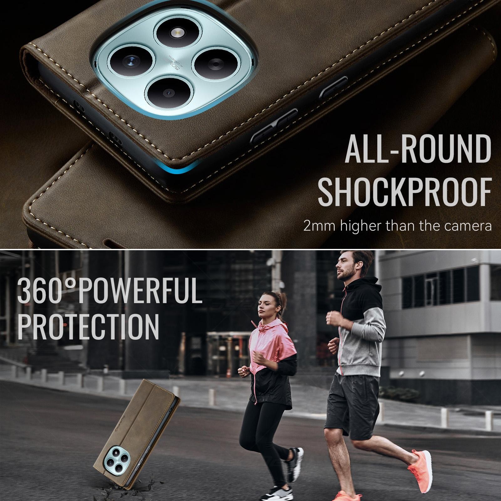 CaseMe 033 Xiaomi Redmi Note 15 4G / 5G/Poco M8 5G RFID Retro Θήκη Βιβλίο Δερμάτινη - Coffee
