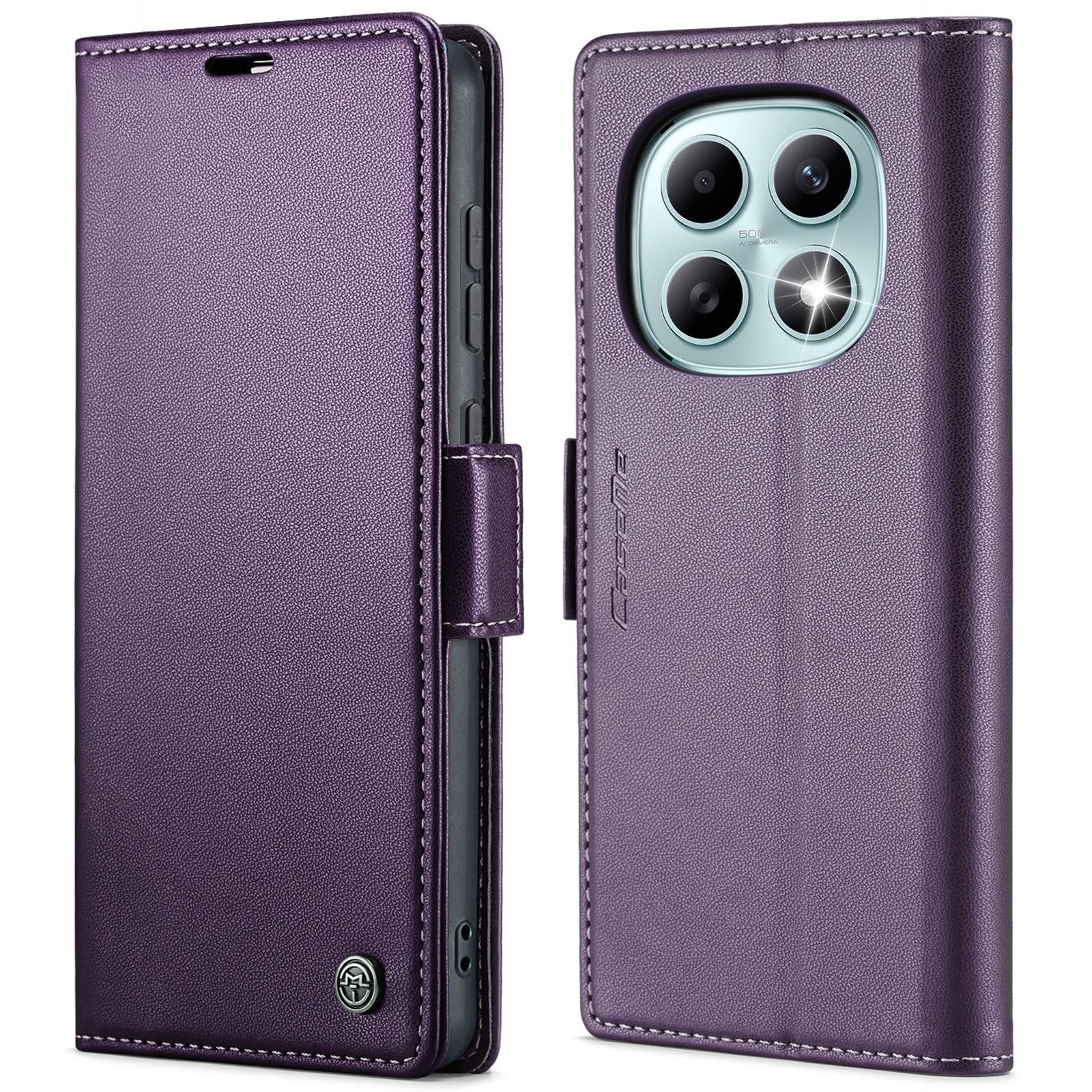 CaseMe 023 Xiaomi Redmi Note 15 4G / 5G RFID Θήκη Πορτοφόλι Δερμάτινη - Purple
