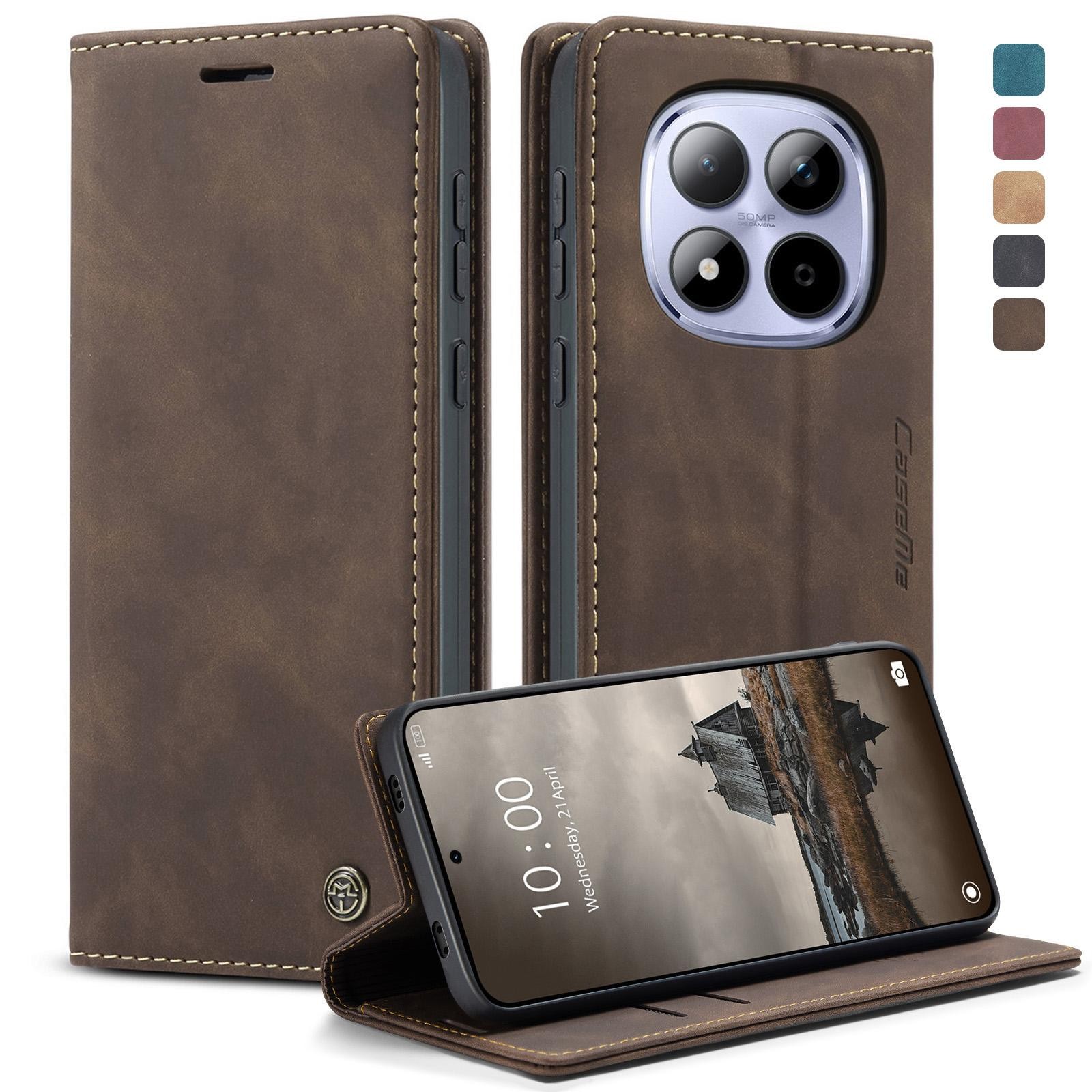 CaseMe 013 Xiaomi Redmi Note 15 Pro 4G Retro Leather Θήκη Βιβλίο - Brown