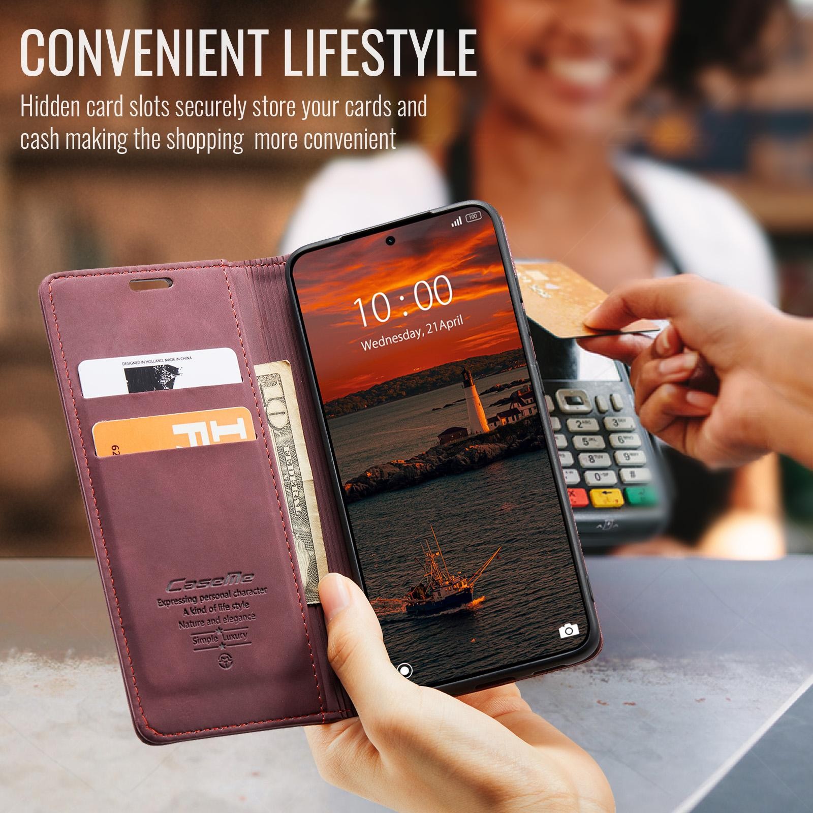 CaseMe 013 Xiaomi Redmi Note 15 Pro 4G Retro Leather Θήκη Βιβλίο - Red