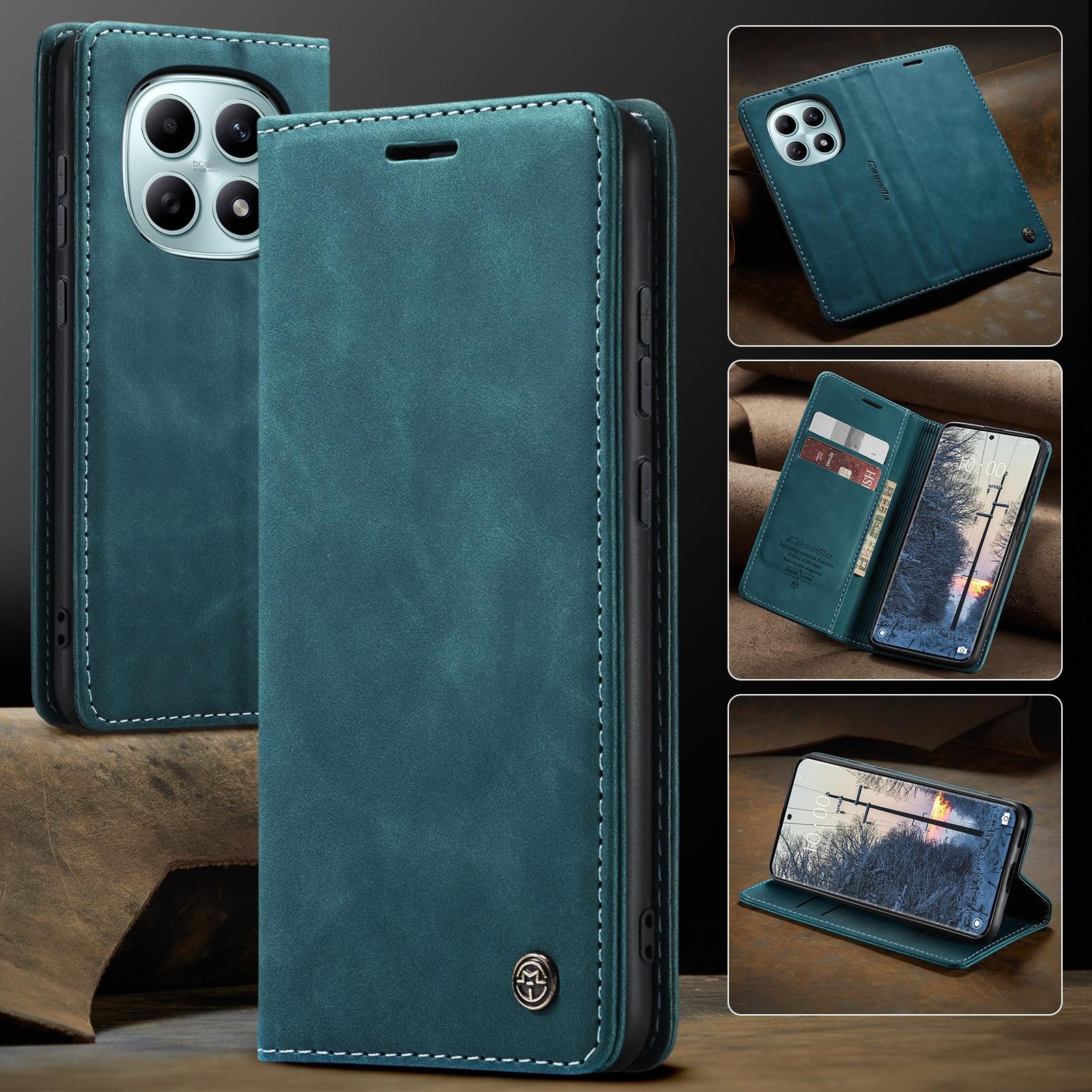 Case Me Xiaomi Redmi Note 15 4G / 5G/Poco M8 5G Multifunctional Horizontal Flip Leather Blue-Θήκη Βιβλίο
