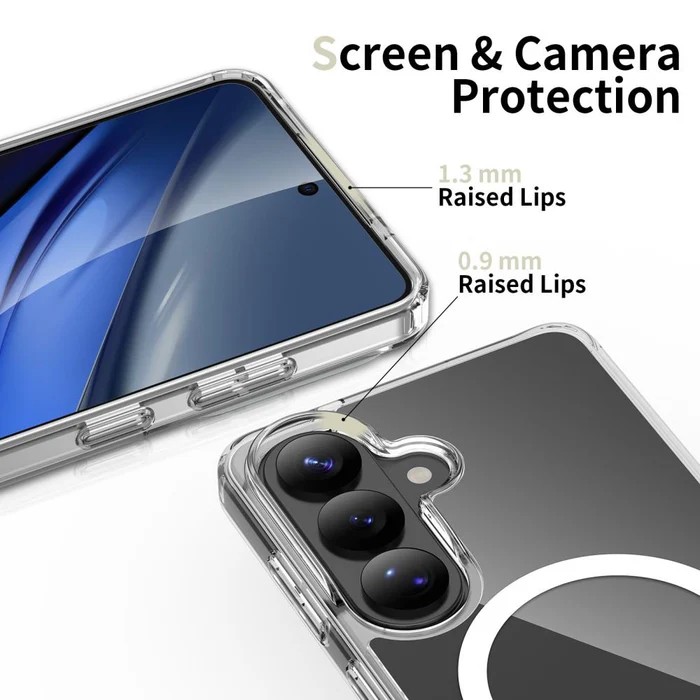 Forcell Samsung Galaxy S26 Plus 5G Magnetic White-Θήκη Σιλικόνης Διάφανη