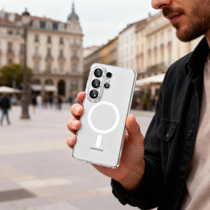 Forcell Samsung Galaxy S26 Ultra Magnetic White- Θήκη Σιλικόνης Διάφανη