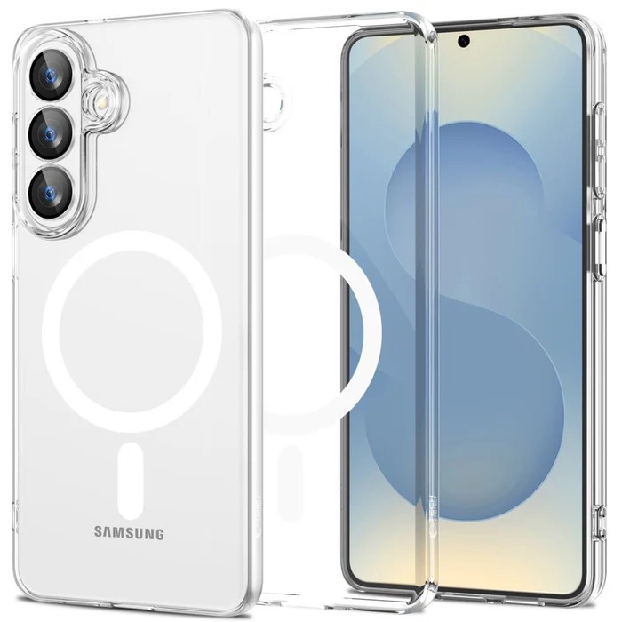Forcell Samsung Galaxy S26 Plus 5G Magnetic Cover Mag Safe Transparent White-Θήκη Σιλικόνης Λευκό