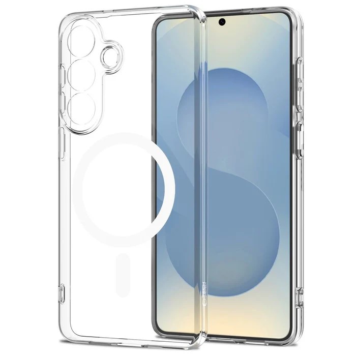 Forcell Samsung Galaxy S26 Plus 5G Magnetic Cover Mag Safe Transparent White-Θήκη Σιλικόνης Λευκό