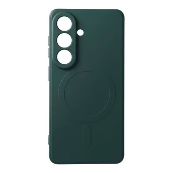 Forcell Samsung Galaxy S26 5G Magnetic Cover Magsafe Dark Green-Θήκη Σιλικόνης Σκούρο Πράσινο