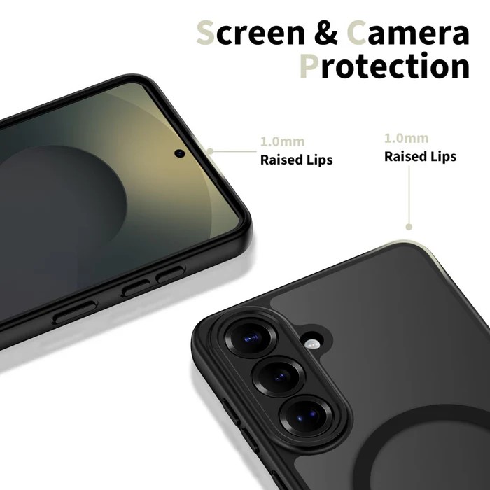 Forcell Samsung Galaxy S26 5G Magnetic Cover Magsafe Matte Black Black-Θήκη Σιλικόνης Μάτ Μαύρο