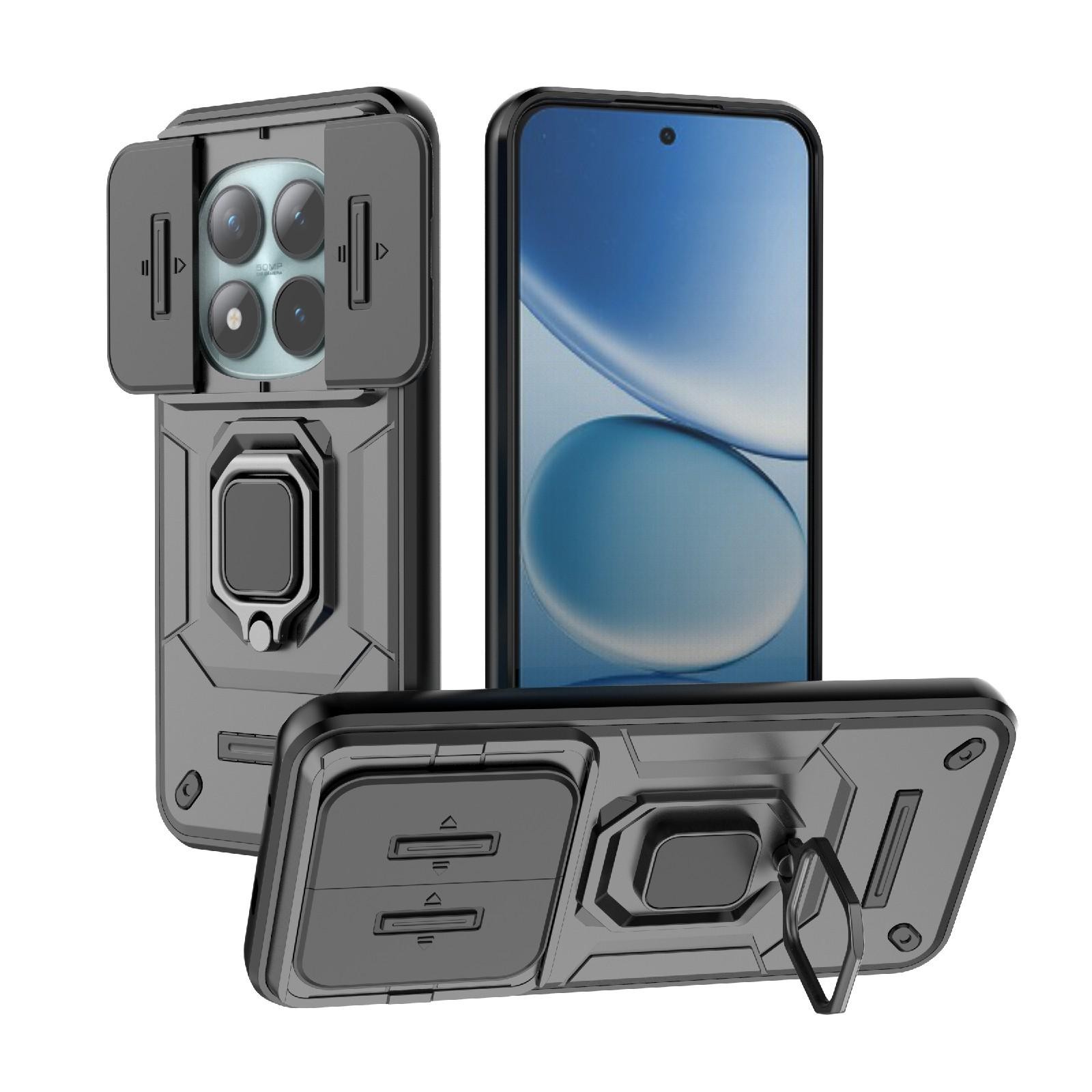 Xiaomi Redmi Note 15 Pro+ 5G Sliding Camshield TPU + PC Shockproof Black-Θήκη Σκληρή