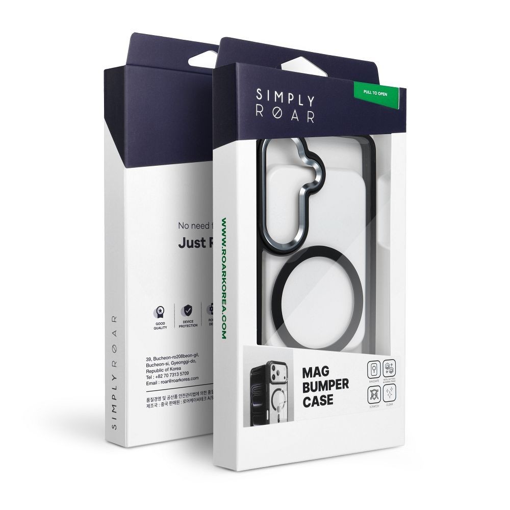 Simply Roar Samsung Galaxy S26 5G Mag Bumper Black Silver/Θήκη Σιλικόνης Μαύρο Ασημί