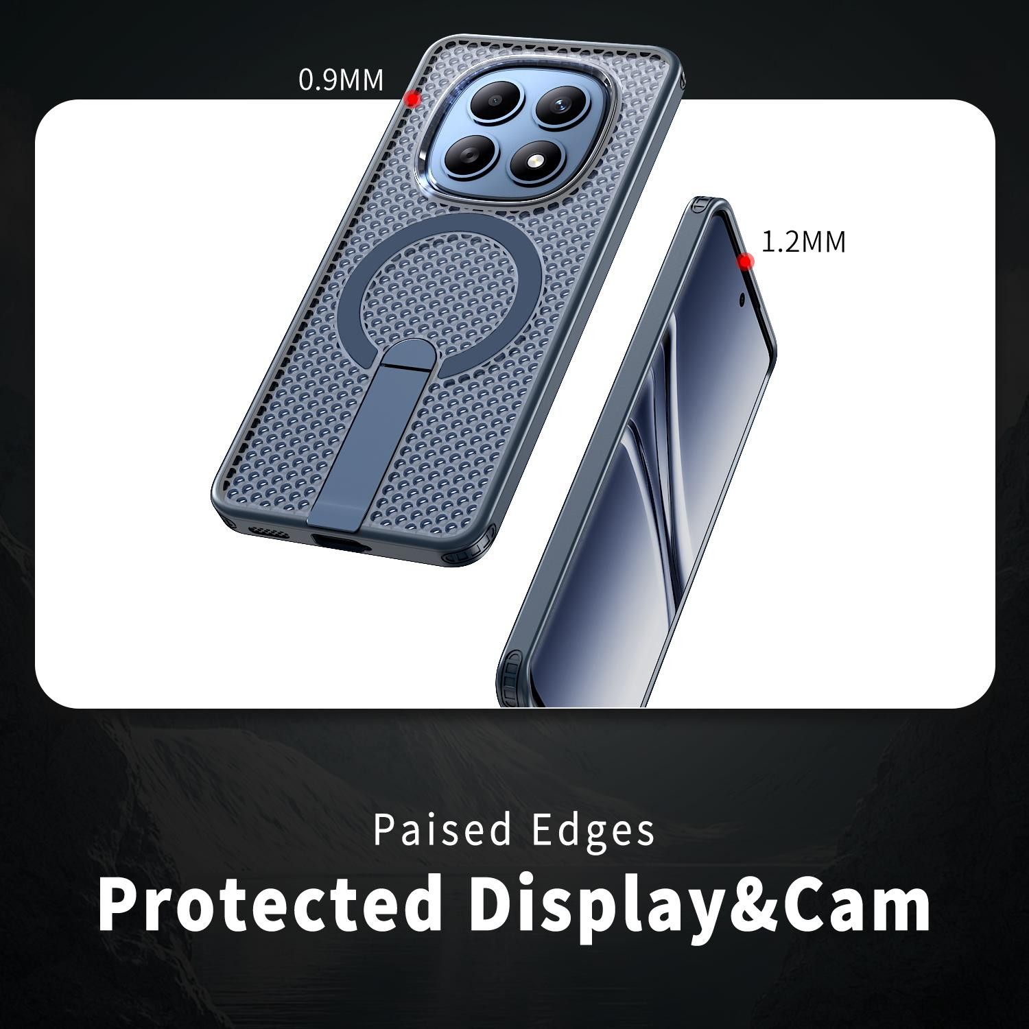 Kalebol Xiaomi Redmi Note 15 4G / 5G Honeycomb Cooling MagSafe Holder Blue-Θήκη Σκληρή