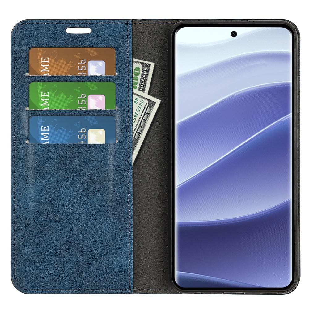 Tel1 Huawei P40 lite Retro-skin Magnetic Suction Θήκη Βιβλίο - Blue