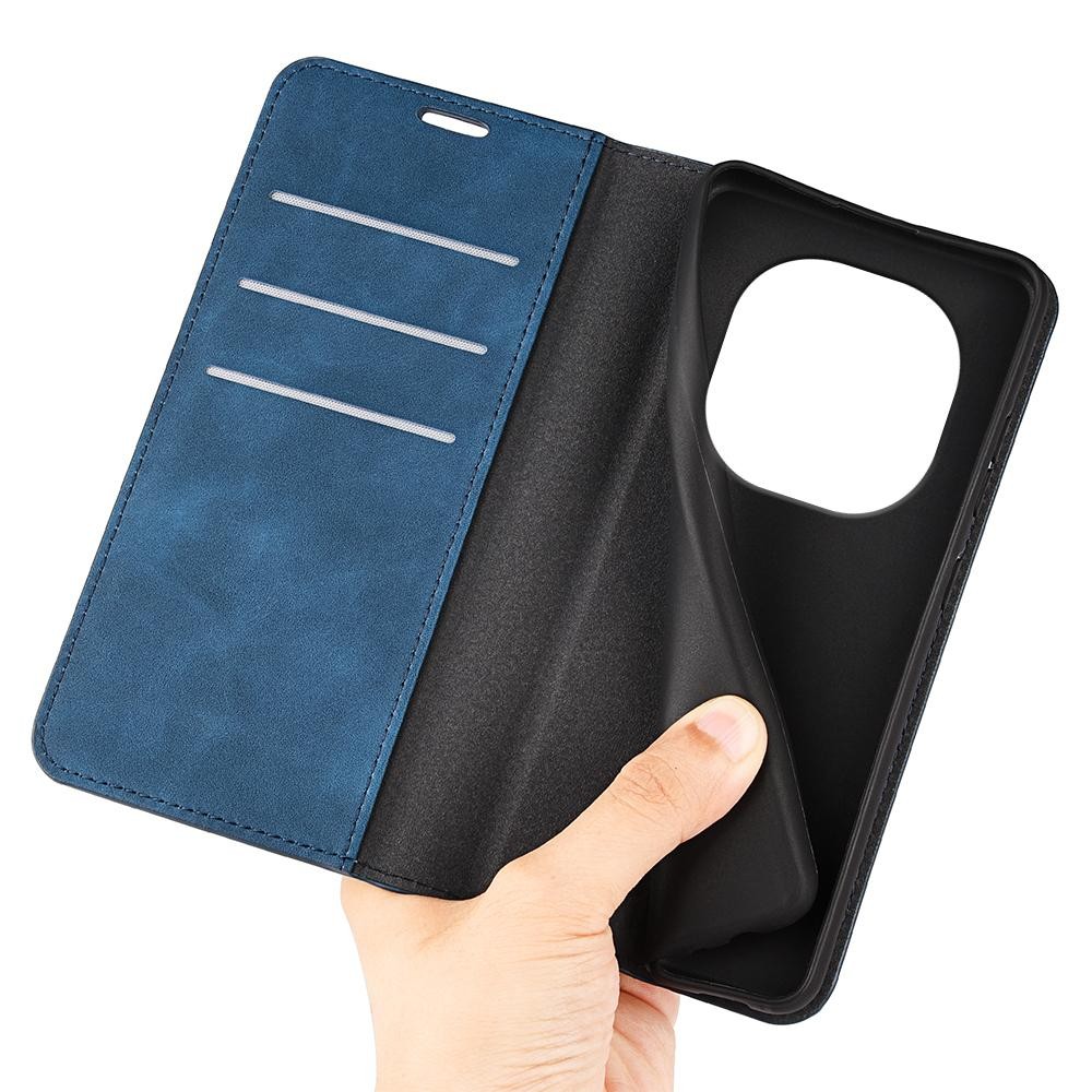 Tel1 Huawei P40 lite Retro-skin Magnetic Suction Θήκη Βιβλίο - Blue
