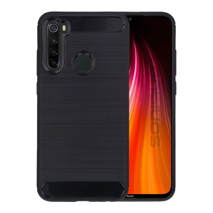 Forcell Xiaomi Redmi Note 8T Brushed Carbon Θήκη Σιλικόνης - Black