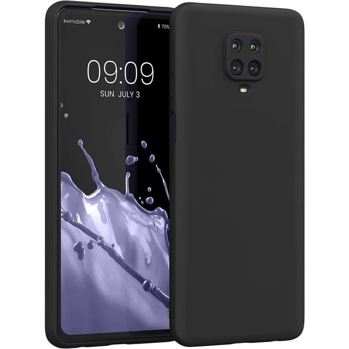 Xiaomi Redmi Note 9S / 9 Pro / 9 Pro Max Θήκη Σιλικόνης Μαύρη Soft Touch Silicone Rubber Soft Case Black