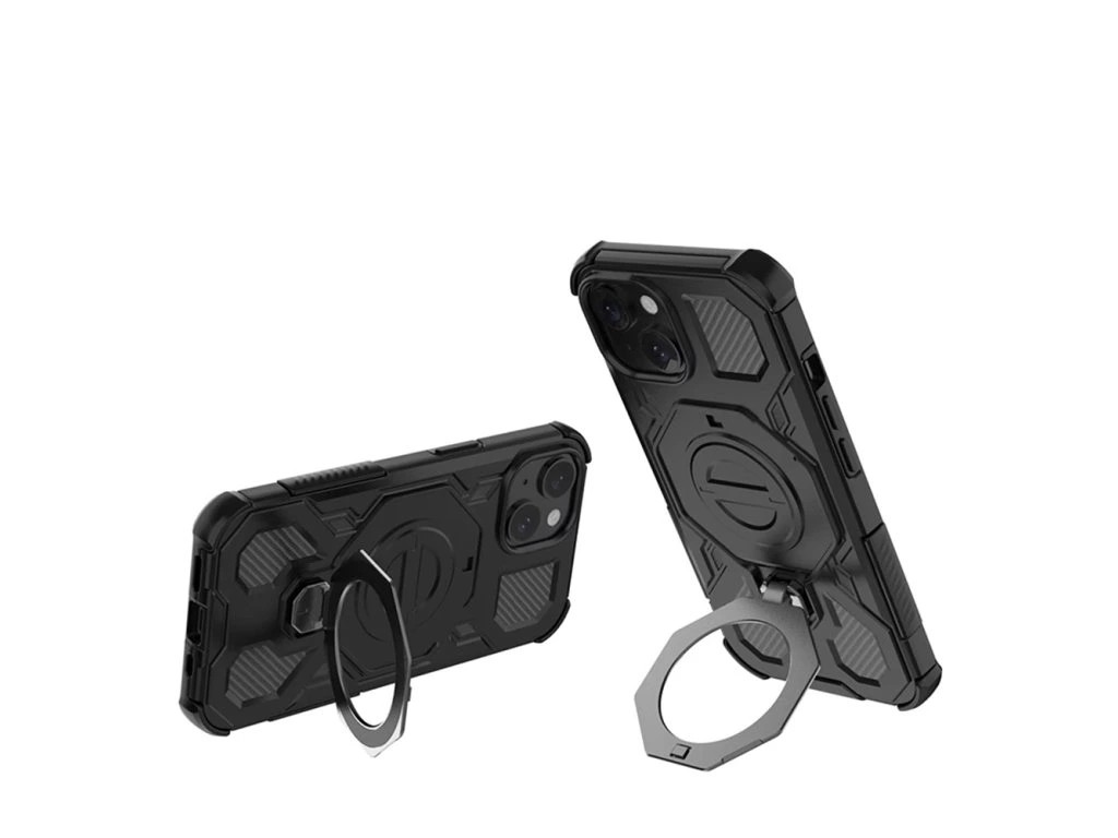 Techsuit Samsung Galaxy S26 5G Carbon Shield Pro Θήκη Σκληρή Διάφανη - Smoke Black