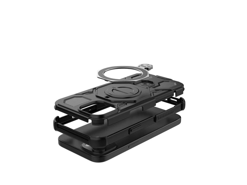 Techsuit Samsung Galaxy S26 5G Carbon Shield Pro Θήκη Σκληρή Διάφανη - Smoke Black
