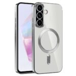 Techsuit Samsung Galaxy S26 5G MagSafe Luxury Crystal Θήκη με Πλαίσιο Σιλικόνης Διάφανη - Silver