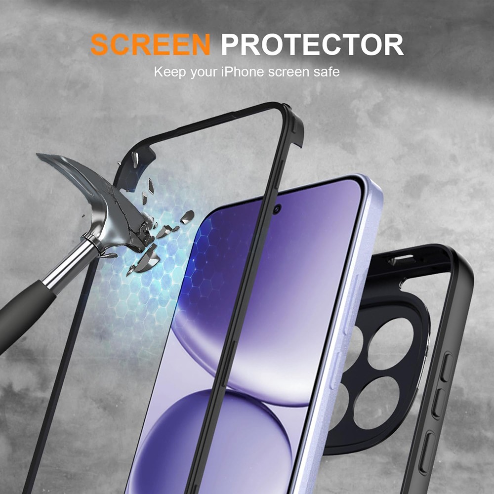 Techsuit Samsung Galaxy S26 5G Colorverse 360 Θήκη με Πλαίσιο Σιλικόνης Διάφανη - Black