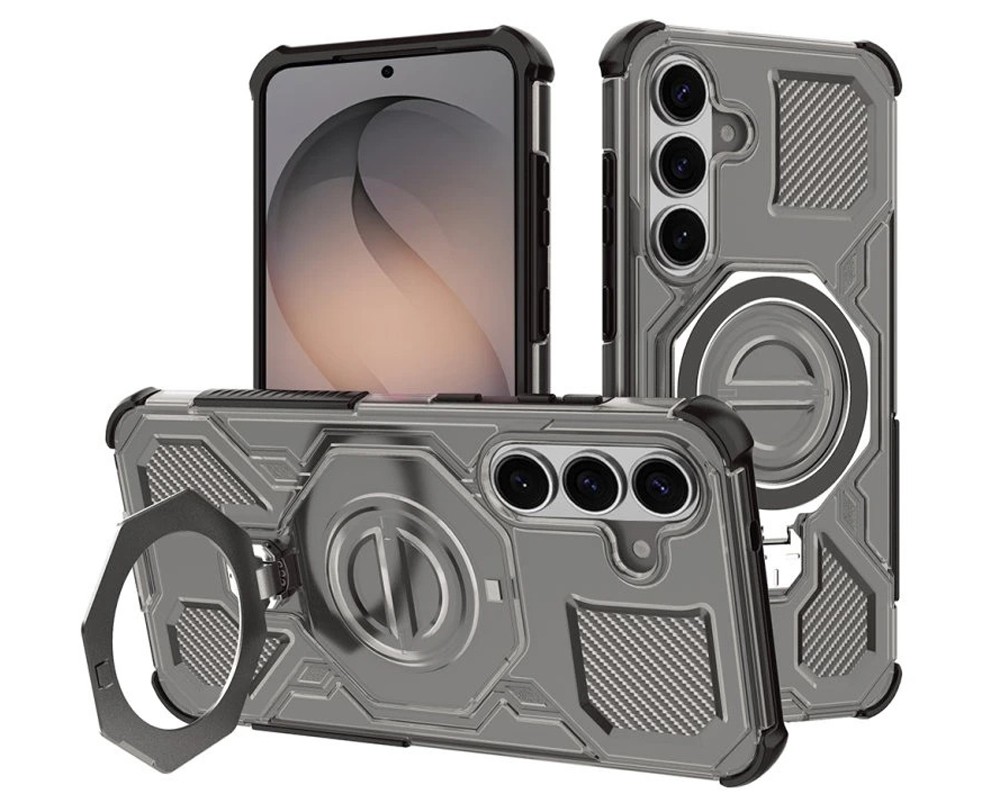 Techsuit Samsung Galaxy S26 5G Carbon Shield Pro Θήκη Σκληρή Διάφανη - Smoke Black