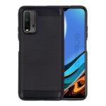 Forcell Xiaomi Redmi 9T / Xiaomi Poco M3 Brushed Texture Carbon Fiber Θήκη Σιλικόνης - Black