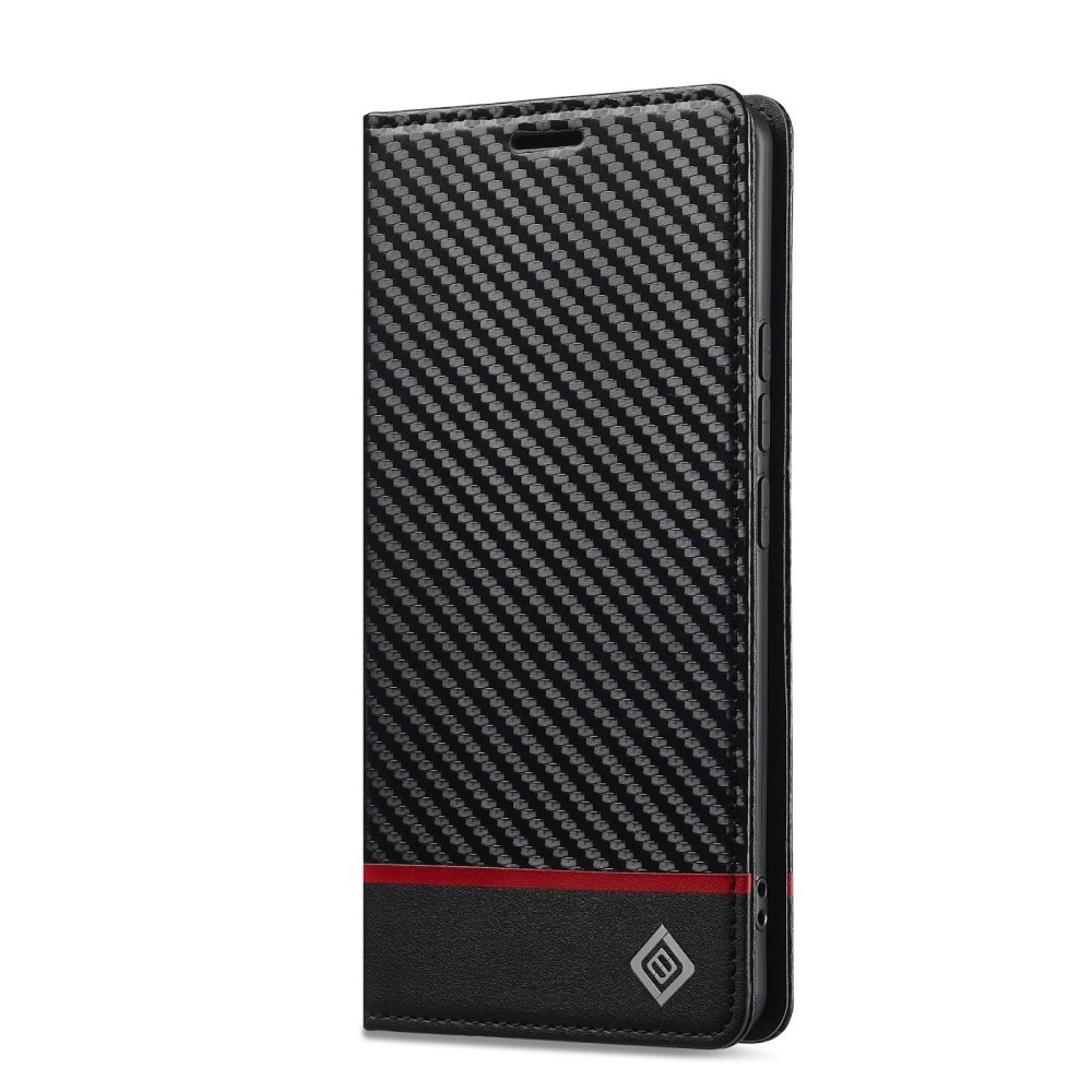 Lc. Imeeke Xiaomi Redmi Note 15 4G / 5G Carbon Fiber Leather Vertical Black-Θήκη Βιβλίο
