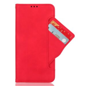 Xiaomi Redmi Note 15 Pro+ 5G/Poco M8 Pro 5G Skin Feel Calf Texture Card Slots Leather Red-Θήκη Βιβλίο