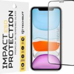iPhone 11 / XR Προστασία Οθόνης με Μαύρο Περίγραμμα Techsuit ESD Full Glue Tempered Glass