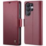 CaseMe 023 Samsung Galaxy S26 Ultra 5G RFID Θήκη Πορτοφόλι Δερμάτινη-Red