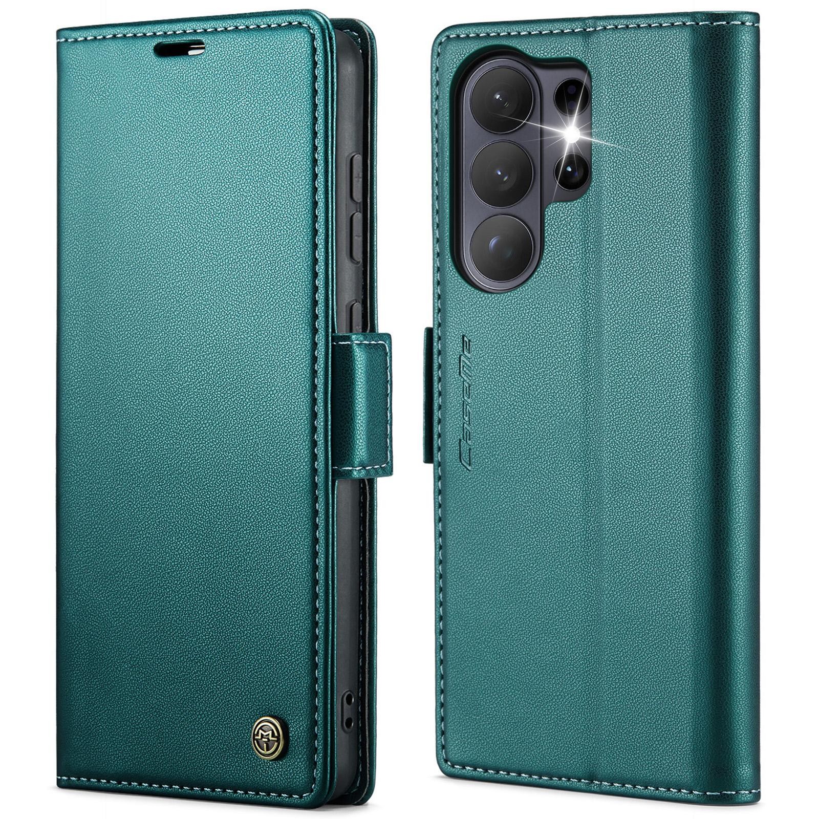 CaseMe 023 Samsung Galaxy S26 Ultra 5G RFID Θήκη Πορτοφόλι Δερμάτινη-Green