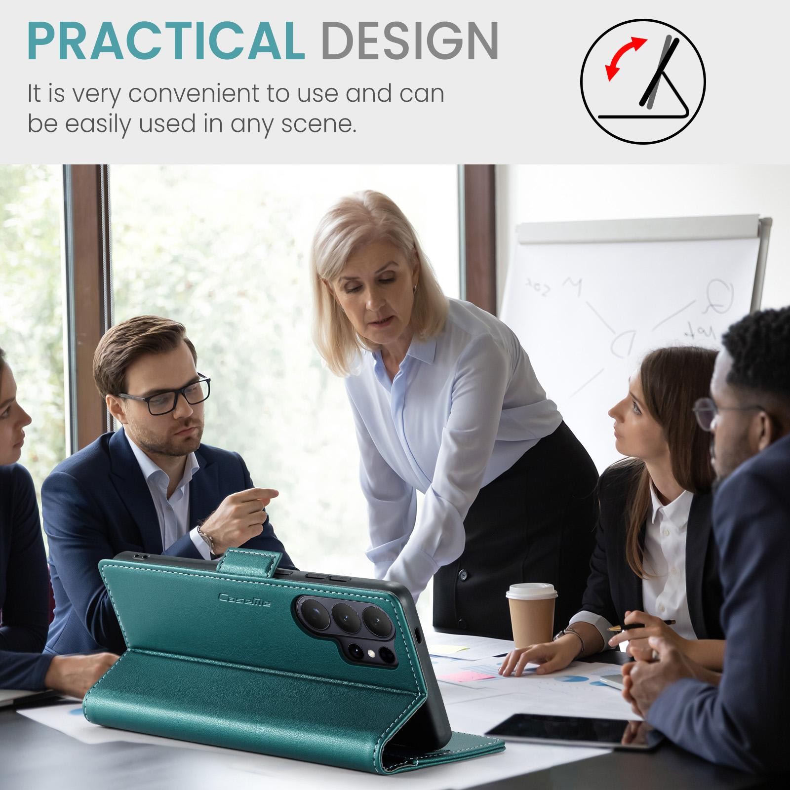 CaseMe 023 Samsung Galaxy S26 Ultra 5G RFID Θήκη Πορτοφόλι Δερμάτινη-Green