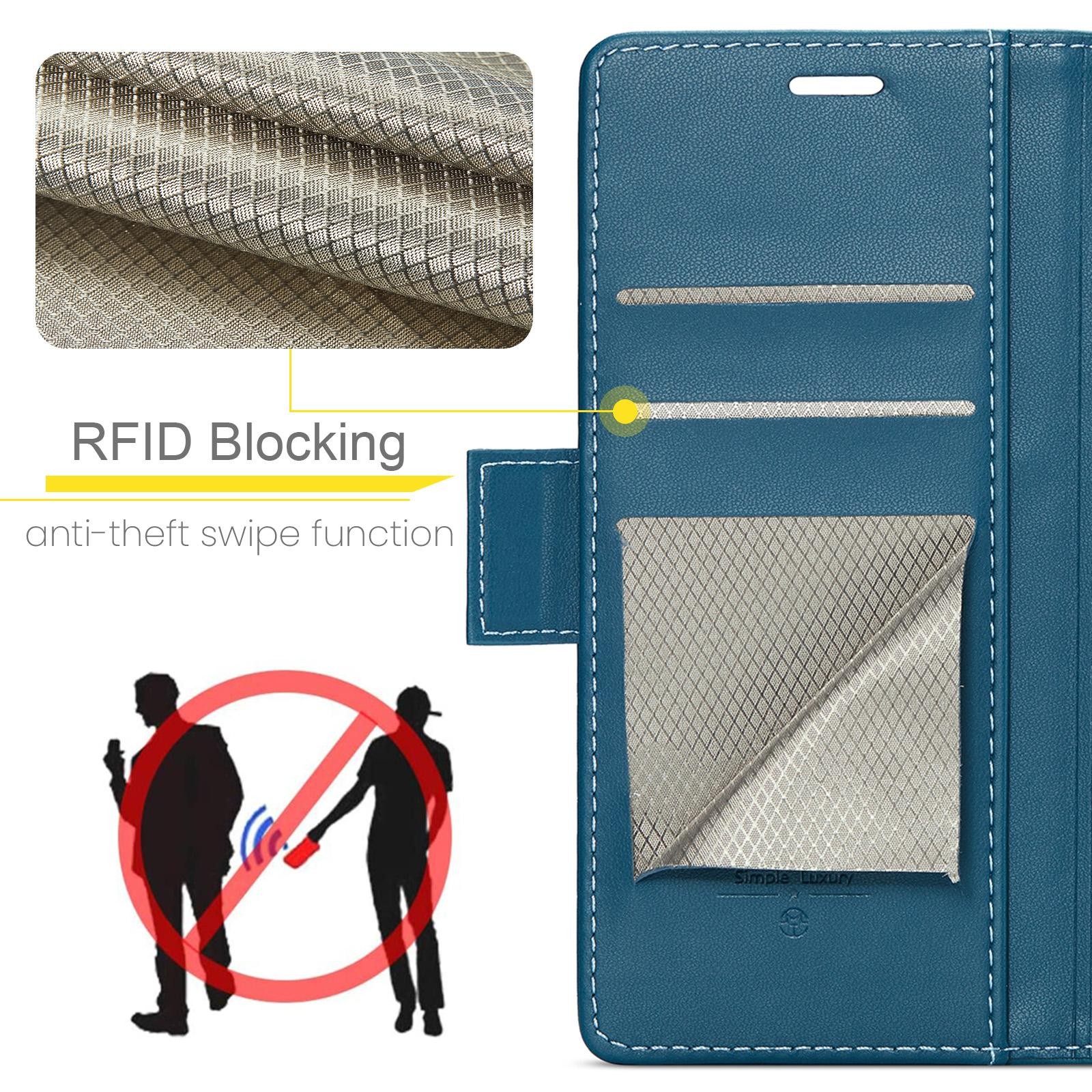 CaseMe 023 Samsung Galaxy S26 Ultra 5G RFID Θήκη Πορτοφόλι Δερμάτινη-Blue