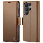CaseMe 023 Samsung Galaxy S26 Ultra 5G RFID Θήκη Πορτοφόλι Δερμάτινη–Brown