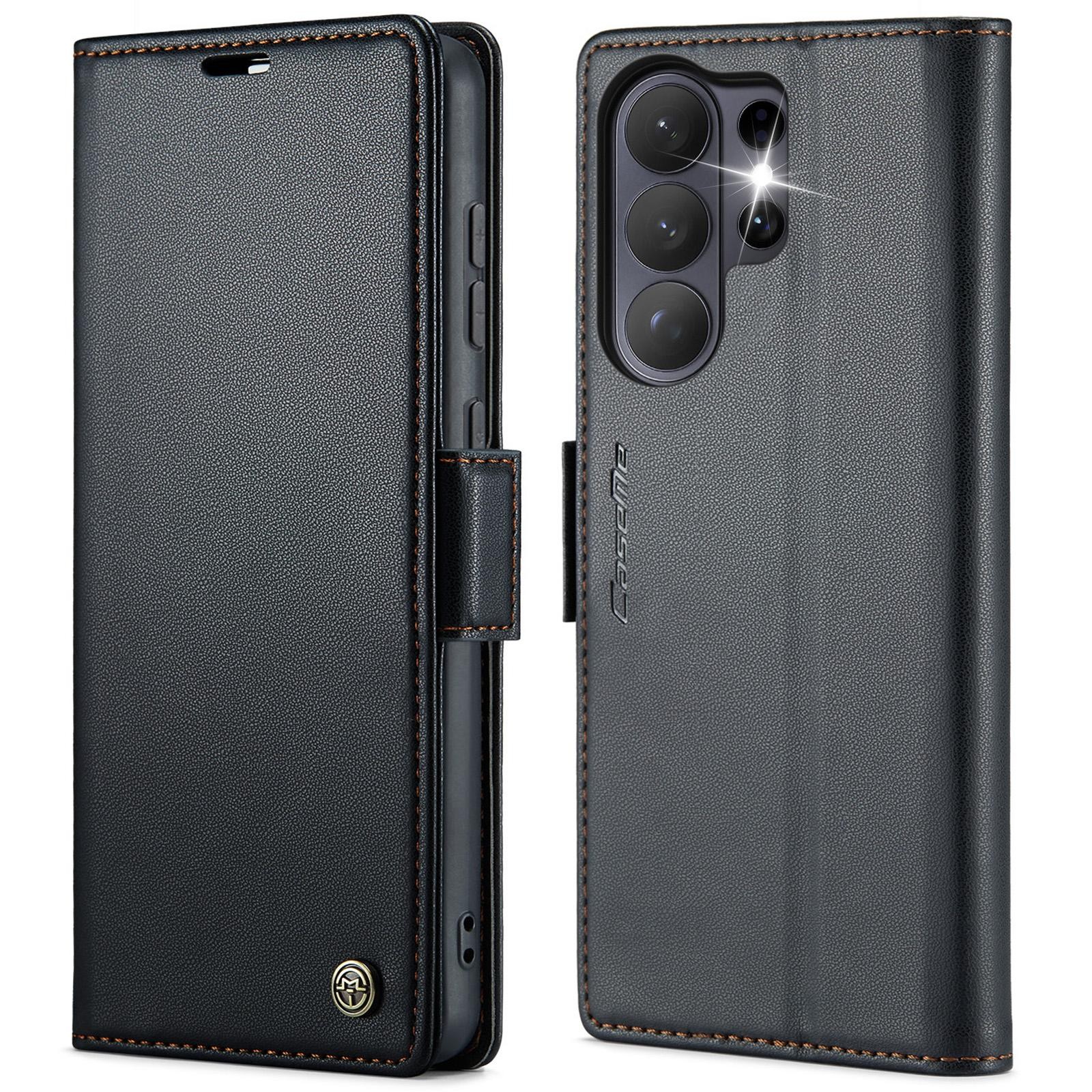 CaseMe 023 Samsung Galaxy S26 Ultra 5G RFID Θήκη Πορτοφόλι Δερμάτινη–Black