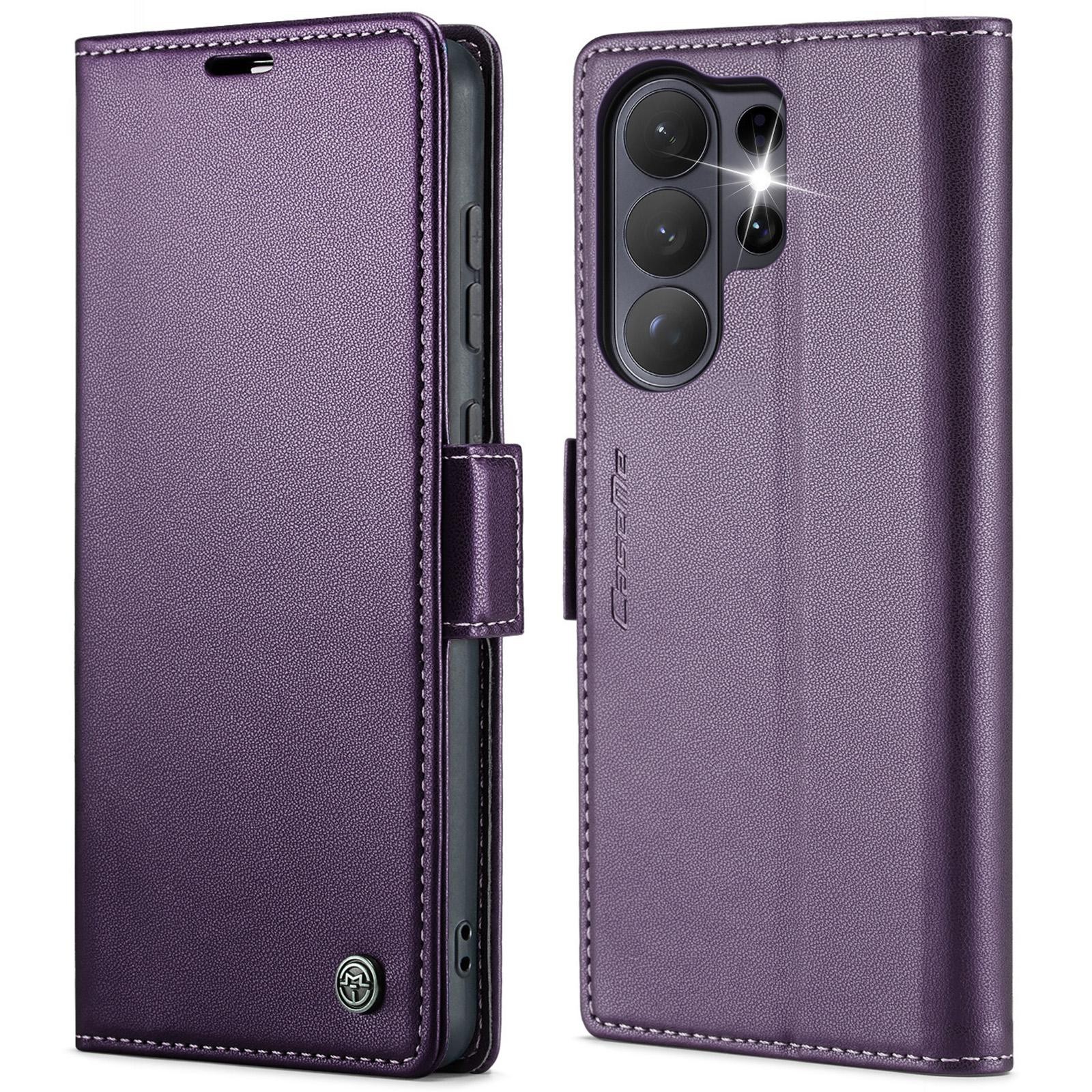 CaseMe 023 Samsung Galaxy S26 Ultra 5G RFID Θήκη Πορτοφόλι Δερμάτινη –Purple