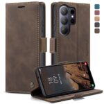 CaseMe 013 Samsung Galaxy S26 Ultra 5G Retro Leather Θήκη Βιβλίο -Coffee