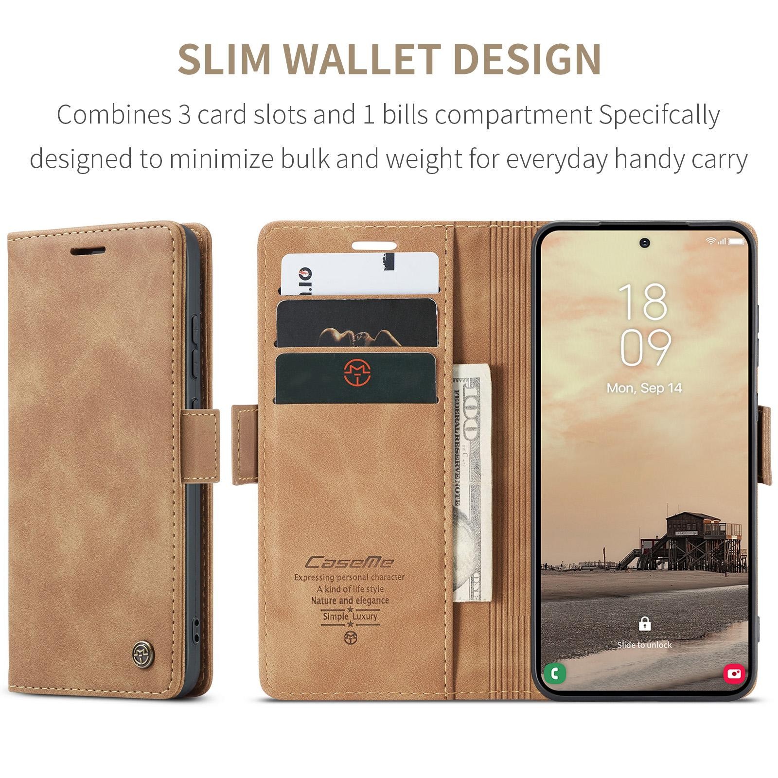CaseMe 013 Samsung Galaxy S26 Ultra 5G Retro Leather Θήκη Βιβλίο -Brown