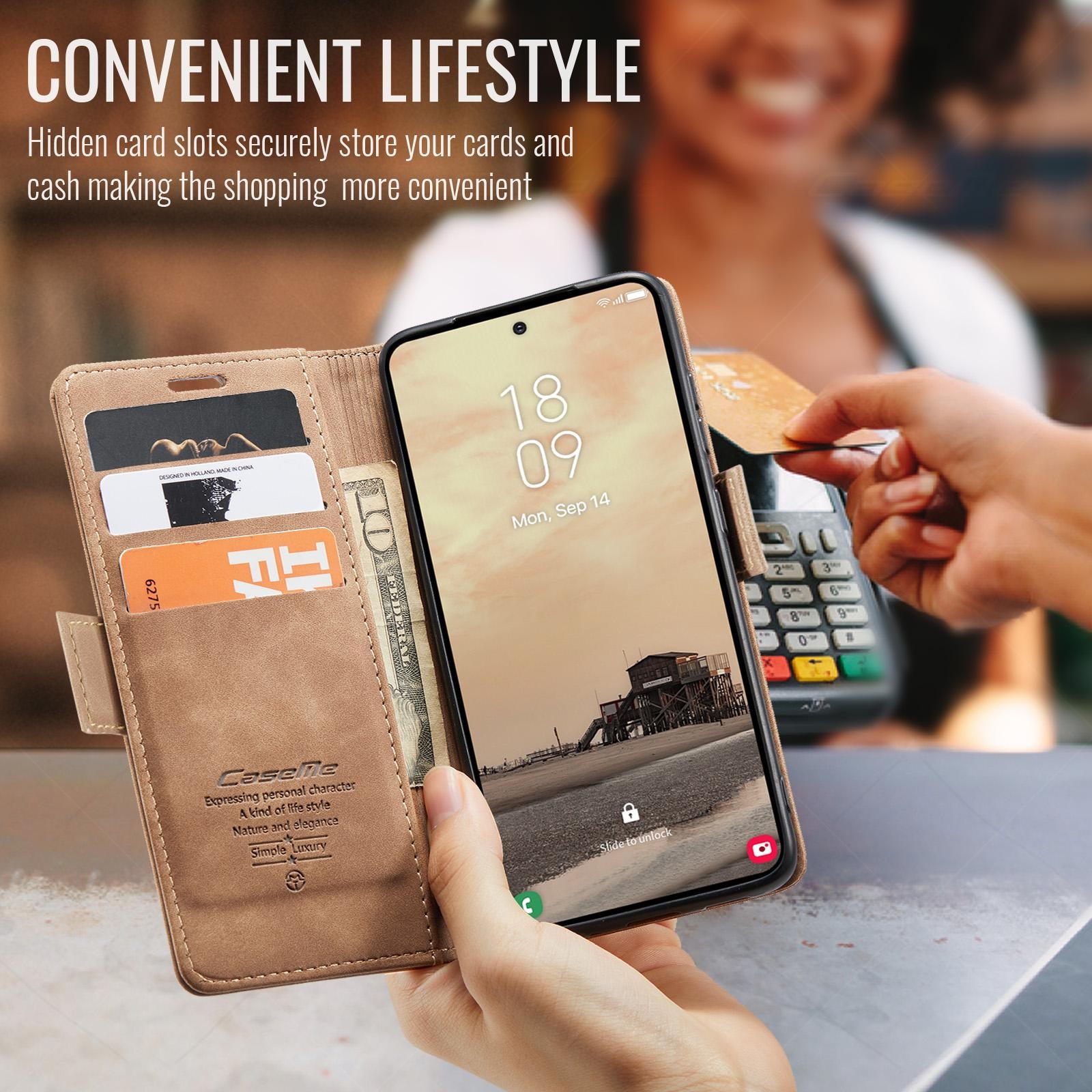 CaseMe 013 Samsung Galaxy S26 Ultra 5G Retro Leather Θήκη Βιβλίο -Brown