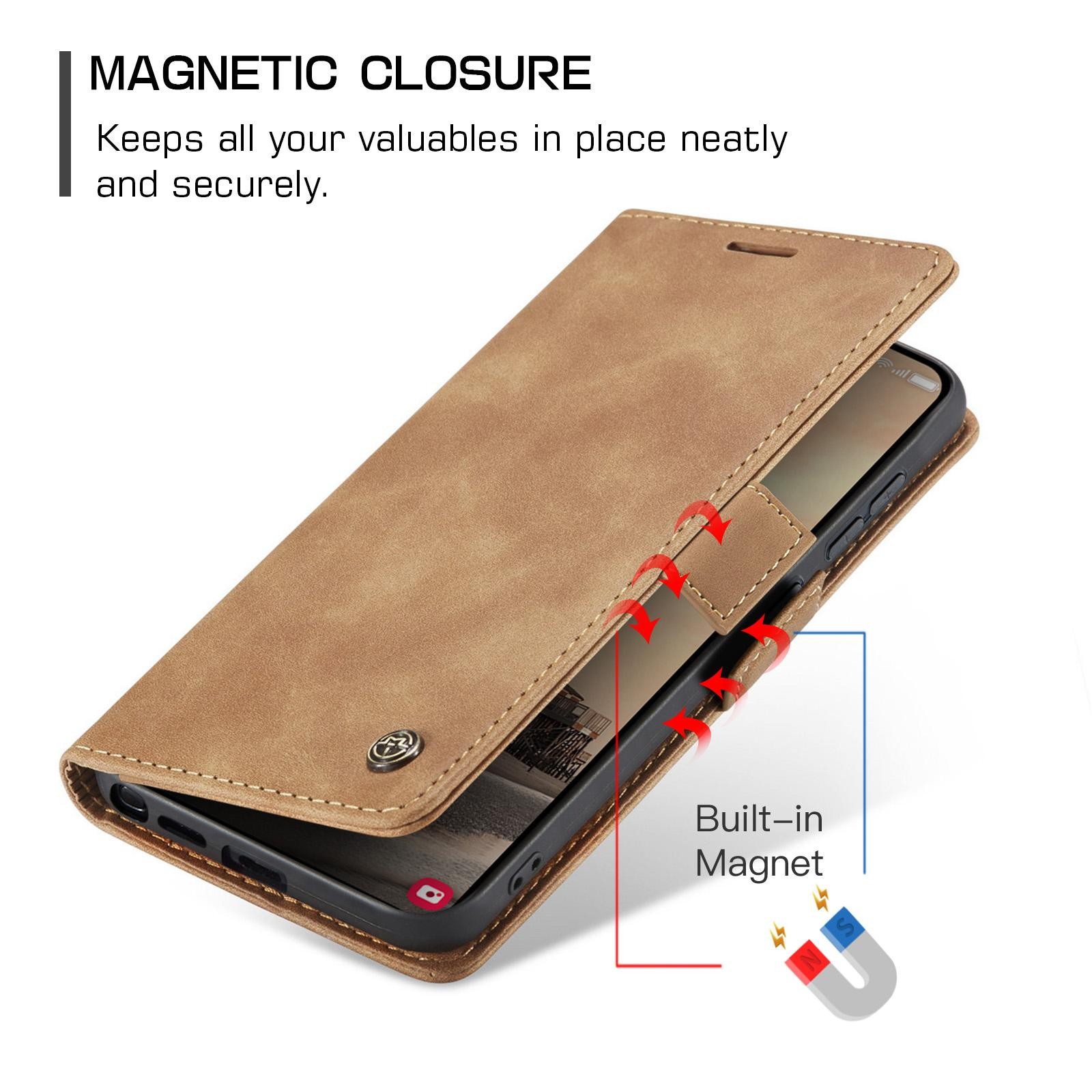 CaseMe 013 Samsung Galaxy S26 Ultra 5G Retro Leather Θήκη Βιβλίο -Brown