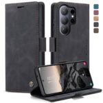 CaseMe 013 Samsung Galaxy S26 Ultra 5G Retro Leather Θήκη Βιβλίο - Black