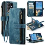 CaseMe C30 Samsung Galaxy S26 Ultra 5G Card Slots Zipper Θήκη Πορτοφόλι Δερμάτινη – Blue