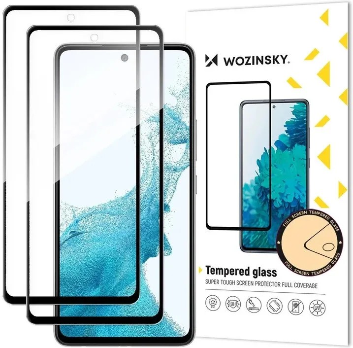 Samsung Galaxy S26 5G Προστασία Οθόνης με Περίγραμμα Μαύρο Wozinsky Full Glue Tempered Glass 2 pcs