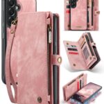 CaseMe 008 Samsung Galaxy A57 5GΘήκη Πορτοφόλι με Αποσπώμενη Θήκη Σιλικόνης - Pink