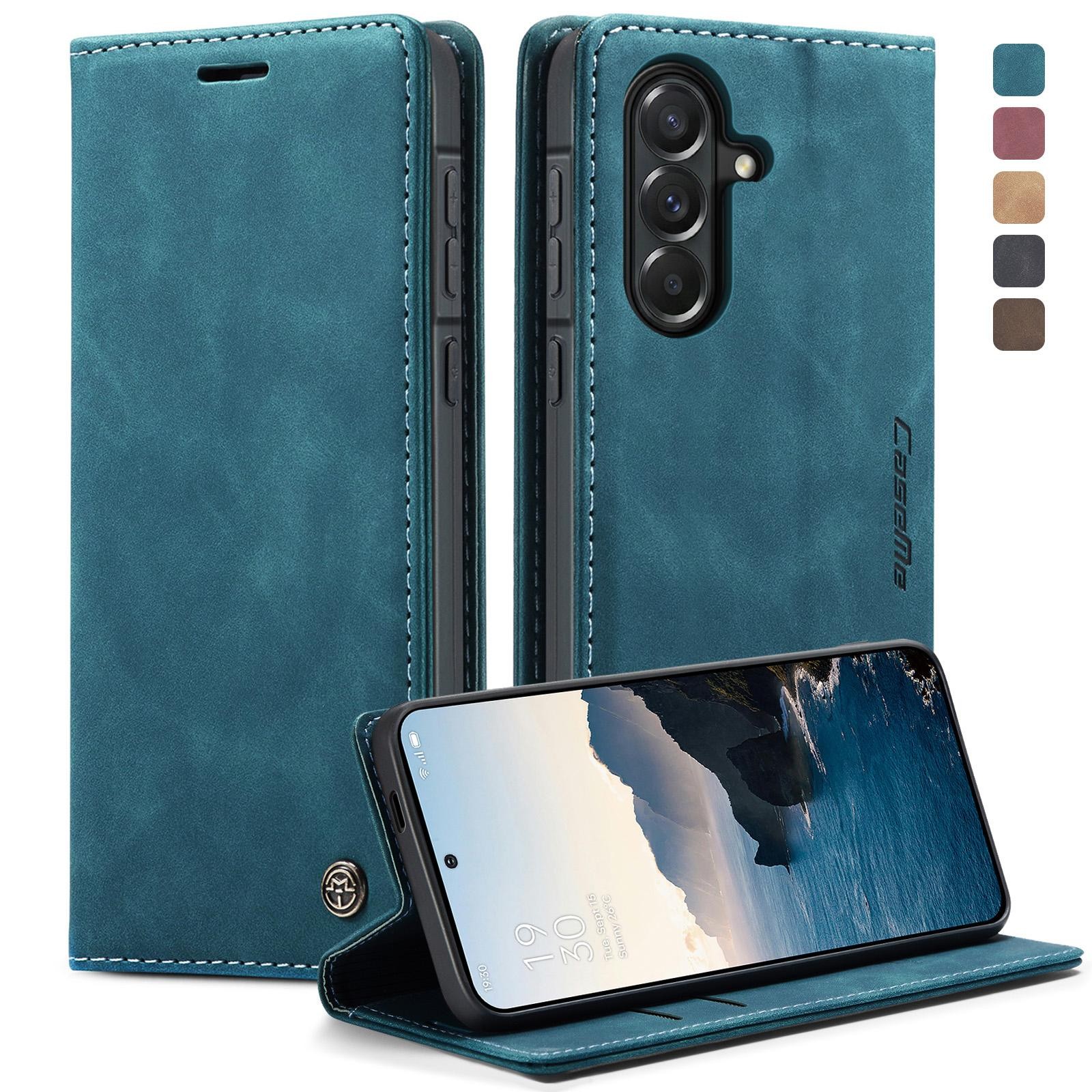 CaseMe 013 Samsung Galaxy A57 5G Retro Leather Θήκη Βιβλίο - Blue