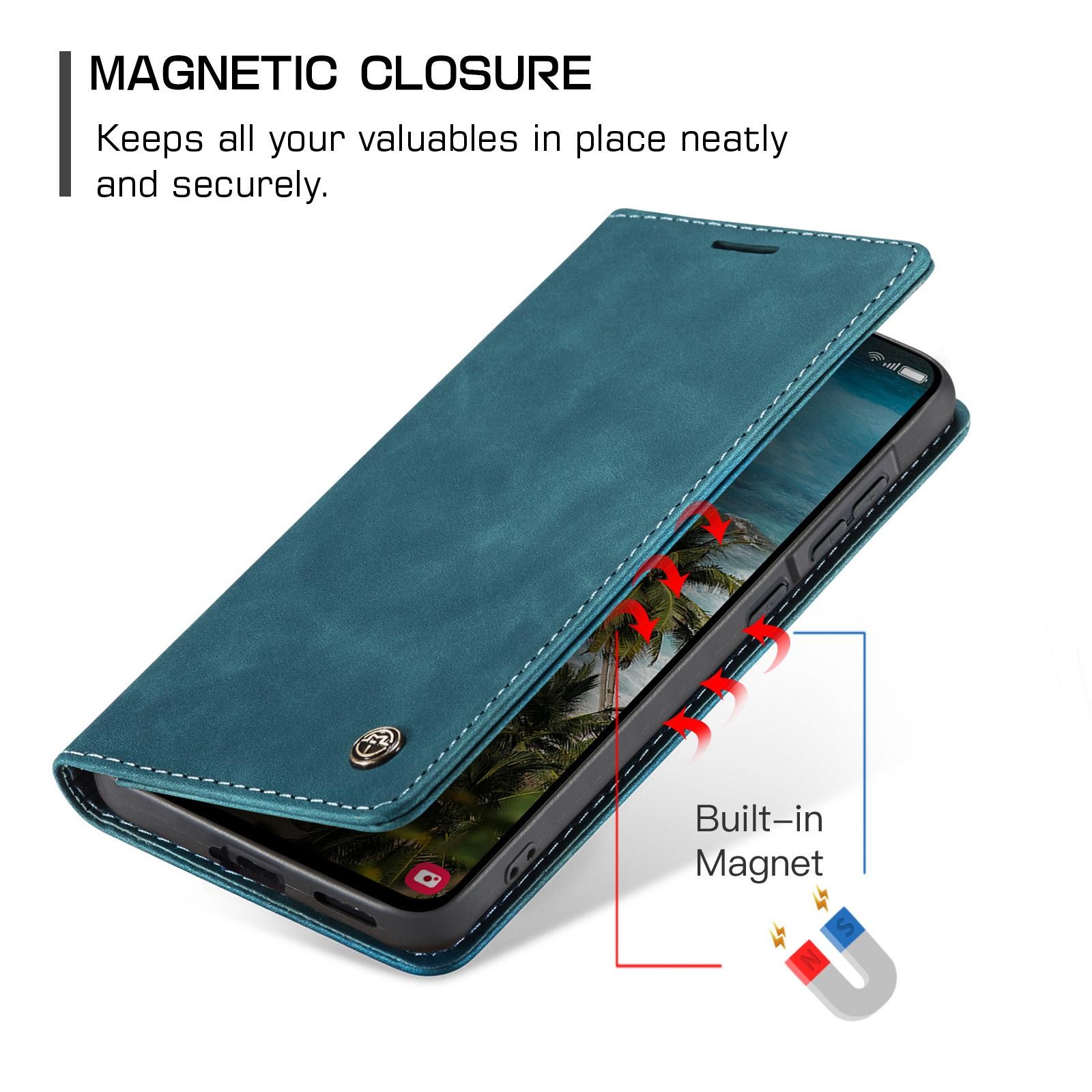 CaseMe 013 Samsung Galaxy A57 5G Retro Leather Θήκη Βιβλίο - Blue
