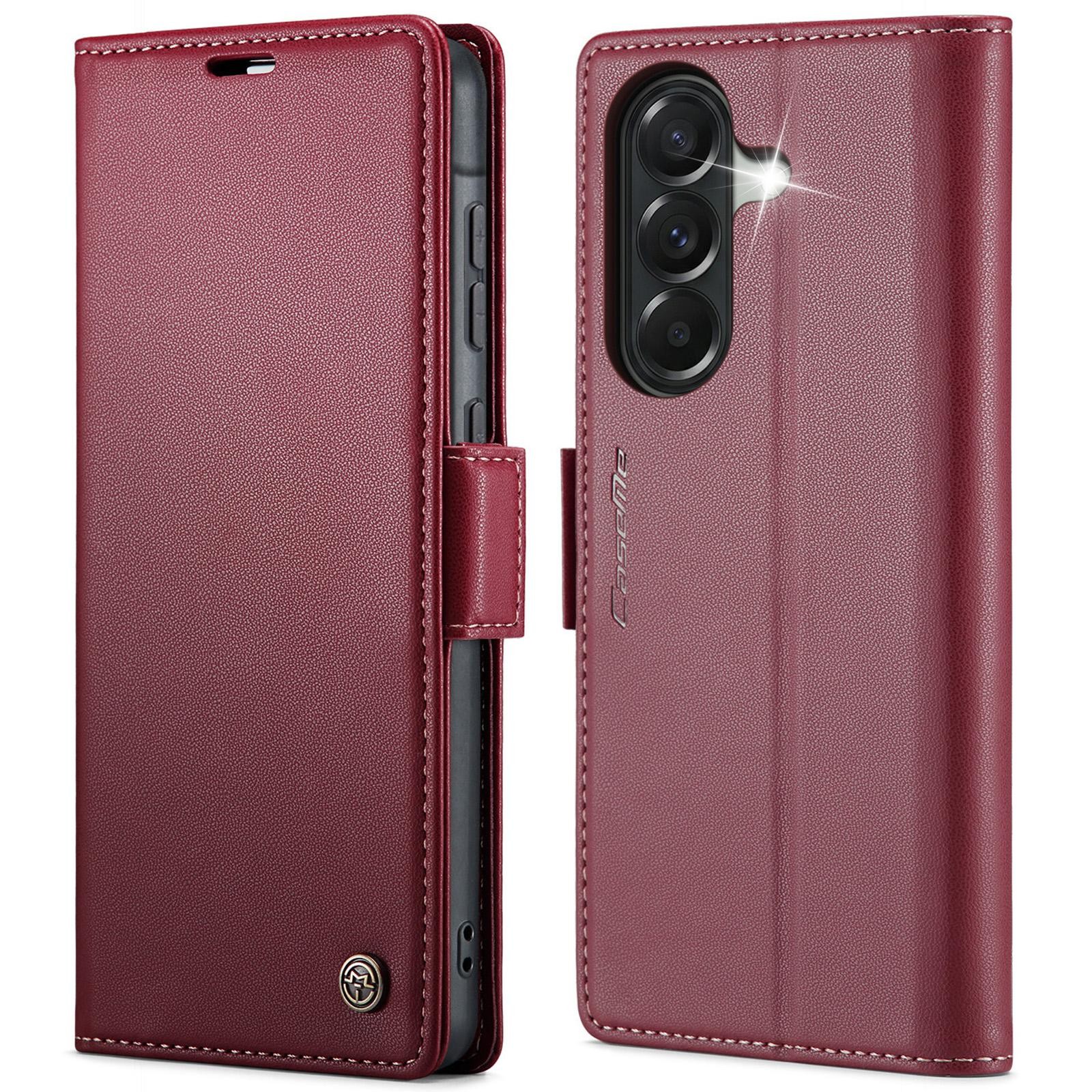 CaseMe 023 Samsung Galaxy A57 5G RFID Θήκη Πορτοφόλι Δερμάτινη – Red