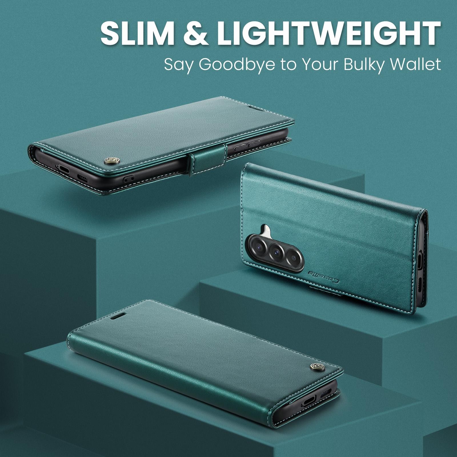 CaseMe 023 Samsung Galaxy A57 5G RFID Θήκη Πορτοφόλι Δερμάτινη – Green